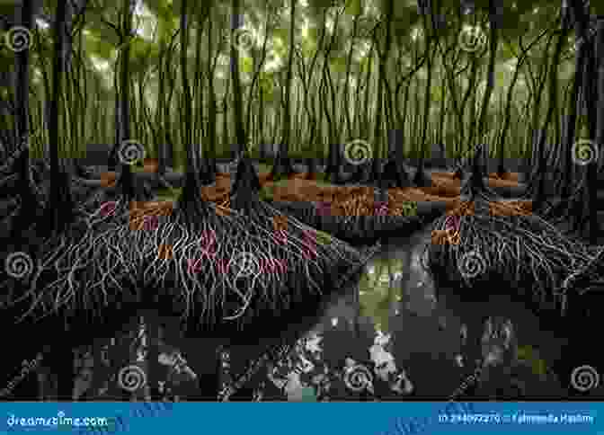 A Group Of Explorers Marveling At The Intricate Beauty Of Mangrove Roots. The Everglades: Stories Of Grit And Spirit From The Mangrove Wilderness