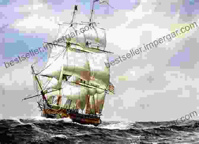 A Painting Of A Ship Sailing At Sea, With The Title Of The Book The Patrick O Brian Muster Book: Persons Animals Ships And Cannon In The Aubrey Maturin Sea Novels