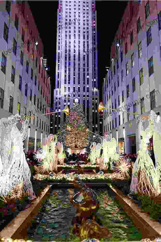 A Stunning Night View Of Rockefeller Center, Showcasing Its Iconic Art Deco Architecture, Towering Skyscrapers, And The Vibrant Glow Of Its Christmas Tree Grand Central Terminal: 100 Years Of A New York Landmark