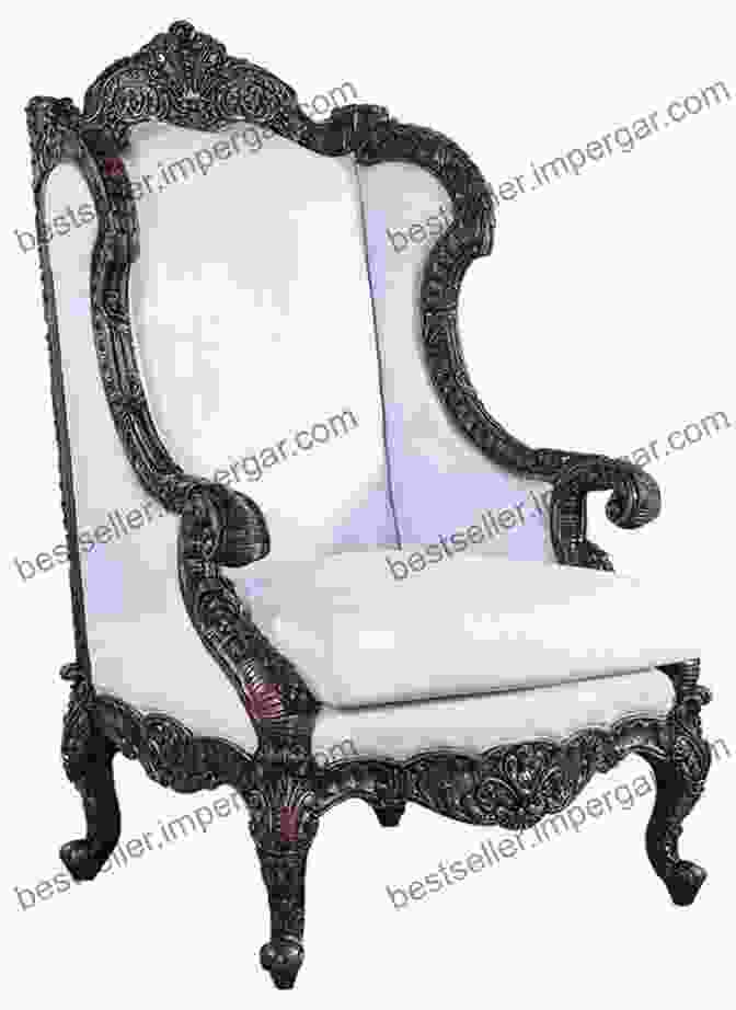 A Wooden Chair With Intricate Carvings And A Faded Finish, Exuding A Sense Of Timelessness And Character. The Aesthetics Of Everyday Life