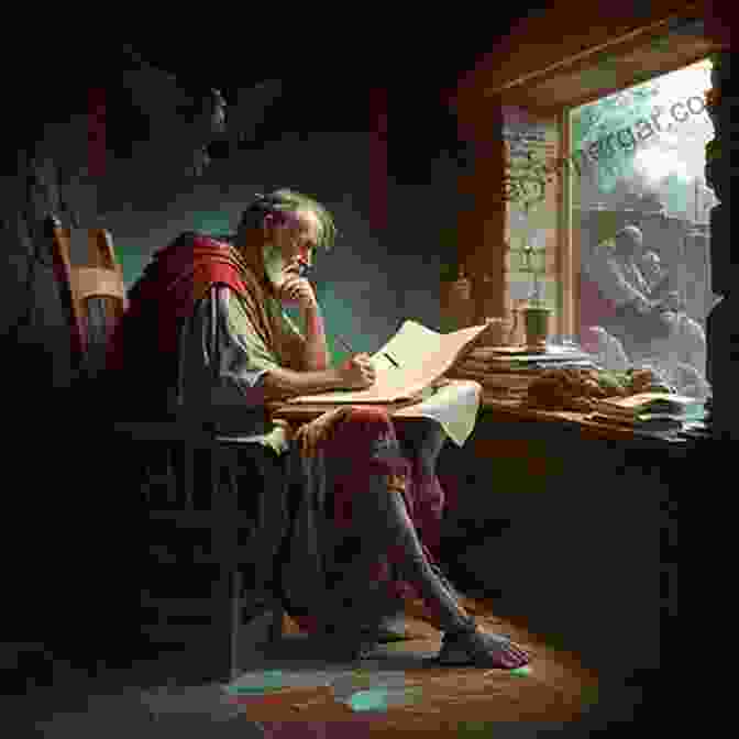 Seneca Writing At His Desk, Surrounded By Books Seneca: Fifty Letters Of A Roman Stoic