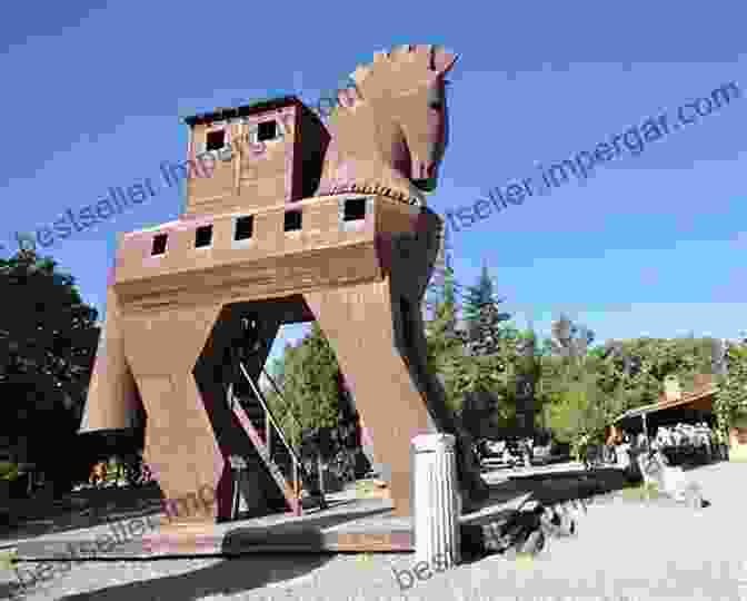 Wooden Statue Of The Trojan Horse Outside The Walls Of Troy The Story Of The Greeks (Illustrated)